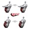 Service Caster 3 Inch Maroon Polyurethane Swivel 1/2 Inch Stem Caster Total Lock Brake SCC, 2PK SCC-TSTTL20S314-PPUB-MRN-121315-2-S2 - alternate 5